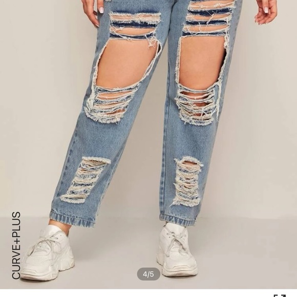 plus size ripped jeans - Picture 1 of 4